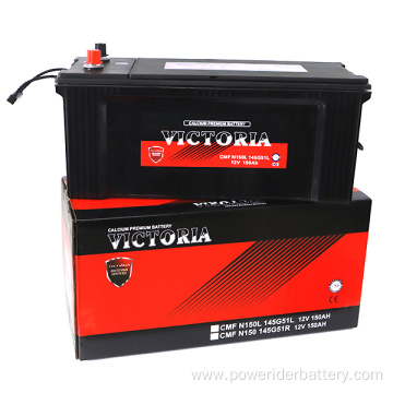 12v 150ah Din150 mf lead-acid auto starting battery